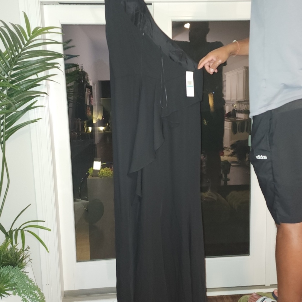 Carmen Marc Valvo Black One Should Gown Size 16